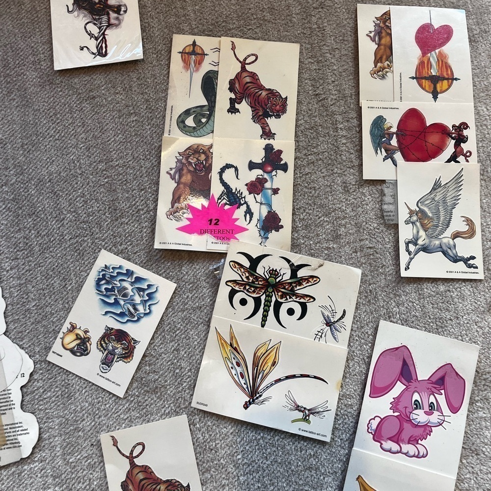 Vintage Temporary Tattoos and Vintage sticker lot (Spongebob, Hulk, etc) - Picture 6 of 13